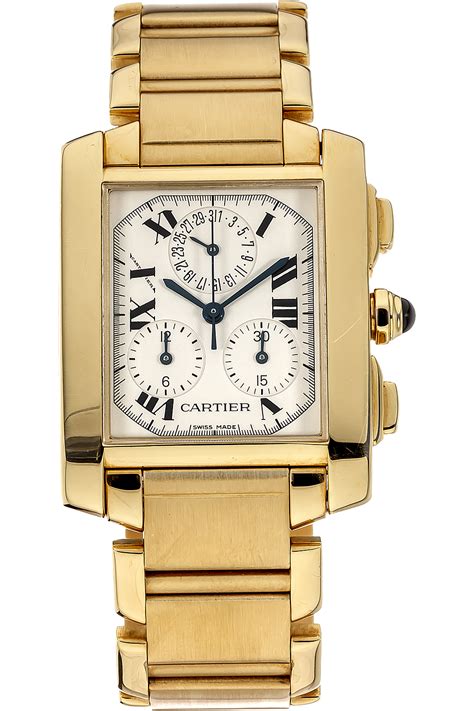 cartier tank francaise chronograph gold|cartier tank francaise with diamonds.